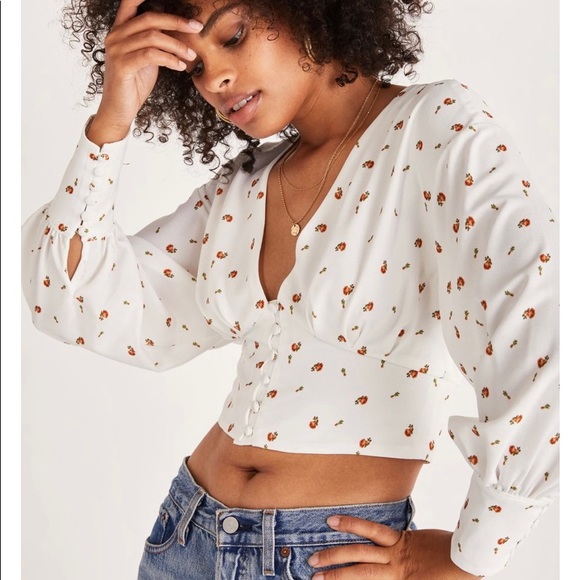 Backyard Roses Alex Front Button Top - Picture 3 of 5